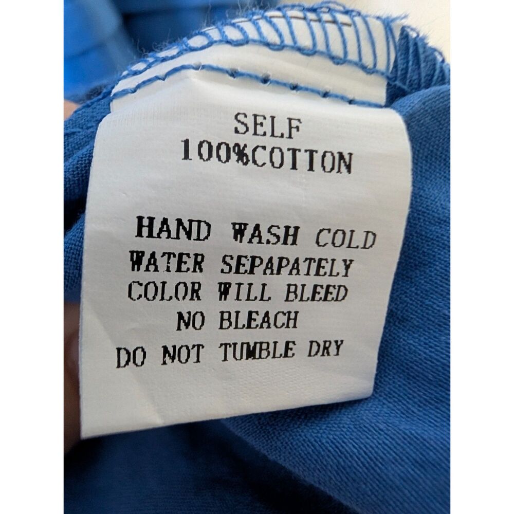 Pinch Blue Tiered Maxi Dress Women Large Cotton Ruffle Sleeve Boho Cottagecore - Picture 6 of 9